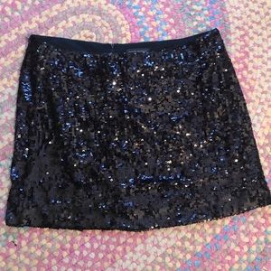 Banana Republic black sequin skirt size 14